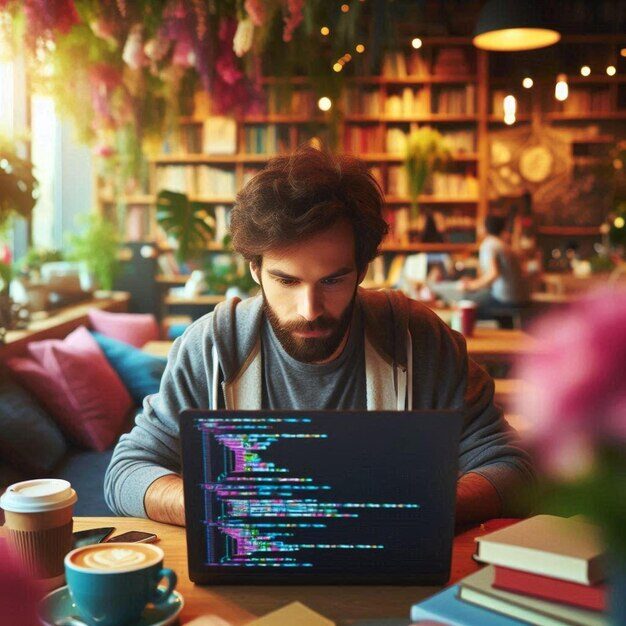 ai developer working remotely