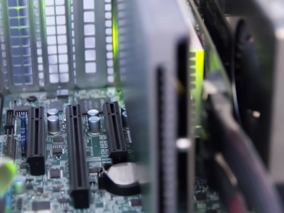 data center technician installing server