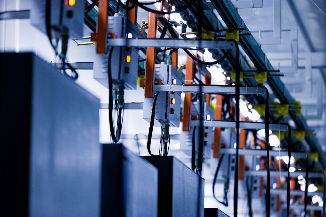 data center with servers