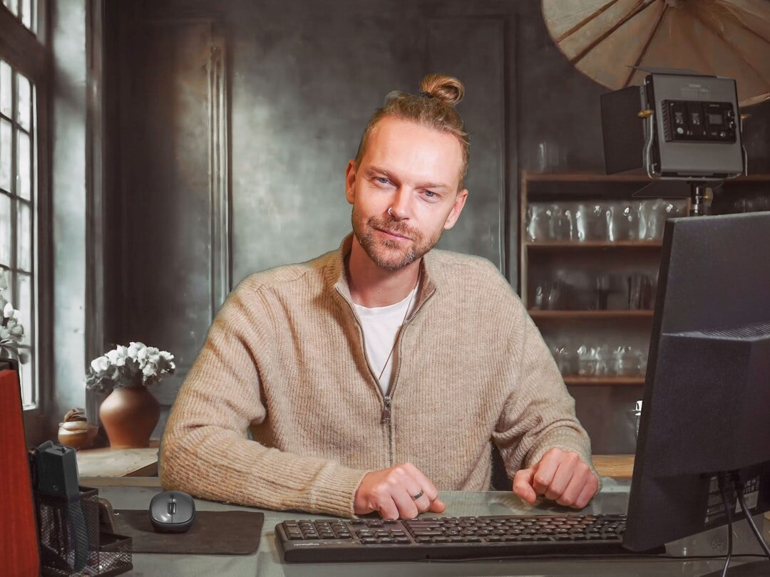 developer using Intel Ultra 9 workstation