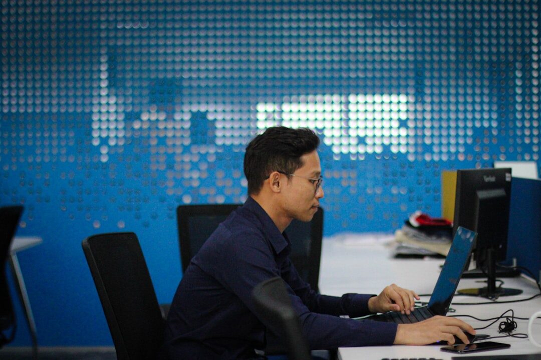 developer using Intel Ultra 9 workstation
