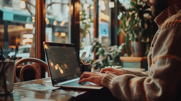 developer working on ai laptop