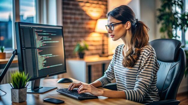 developer working on AI project