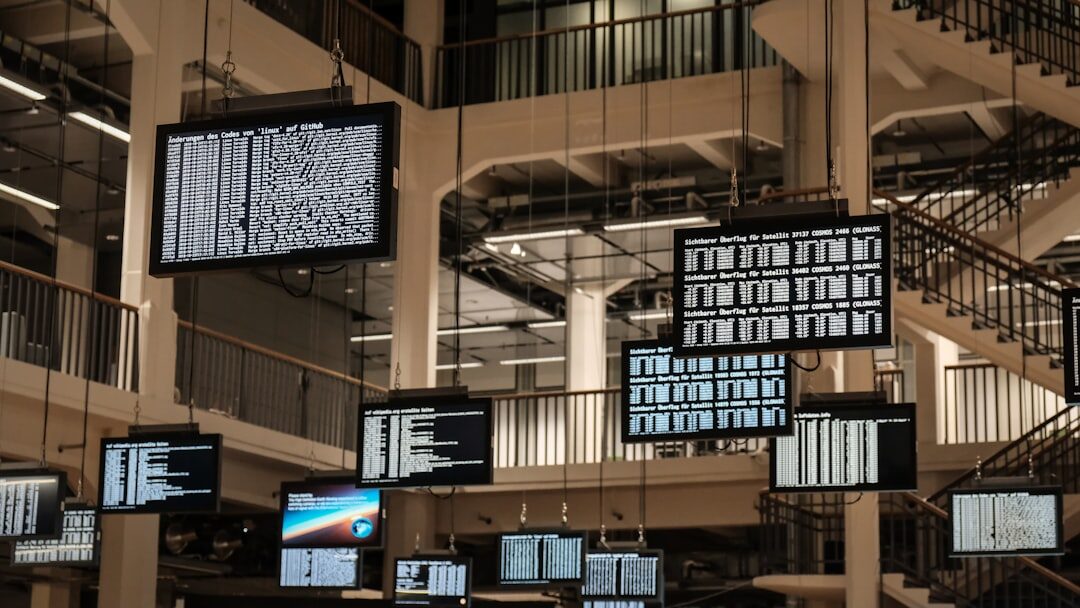 man in data center