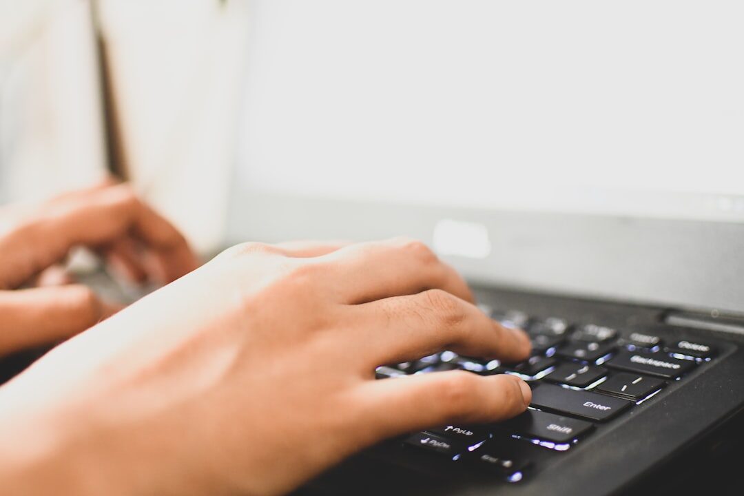 Man working on desktop