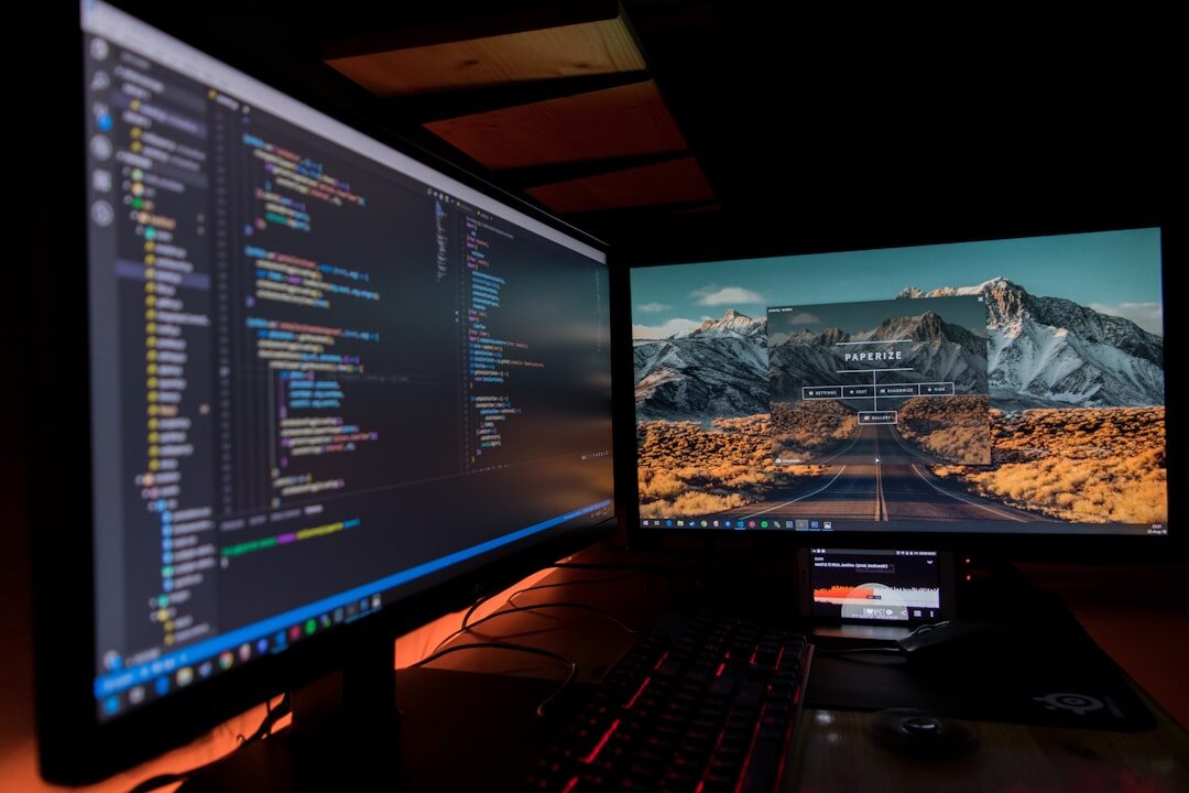 Multi-monitor setup for increased productivity