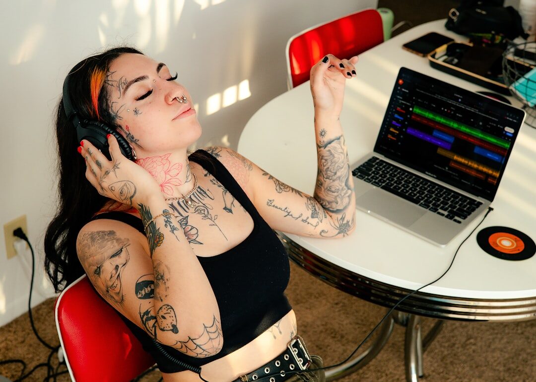 woman working on AI project