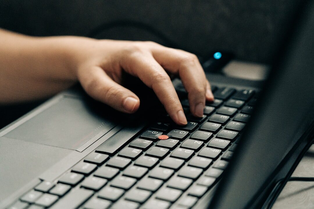 woman working on computer in office