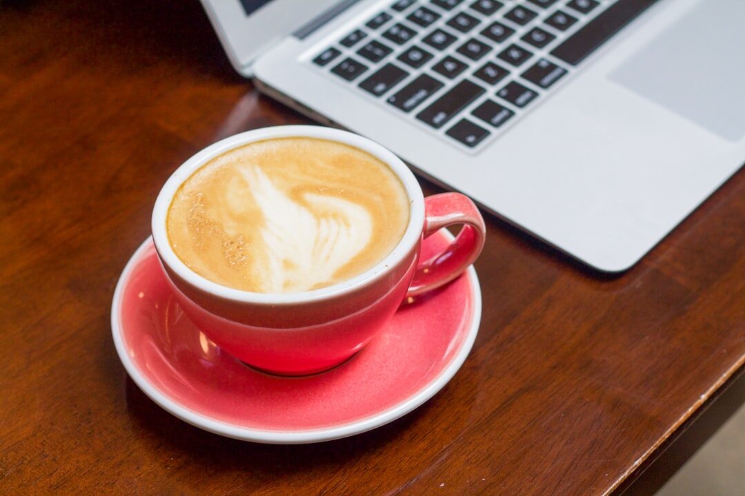 WordPress developer working on laptop