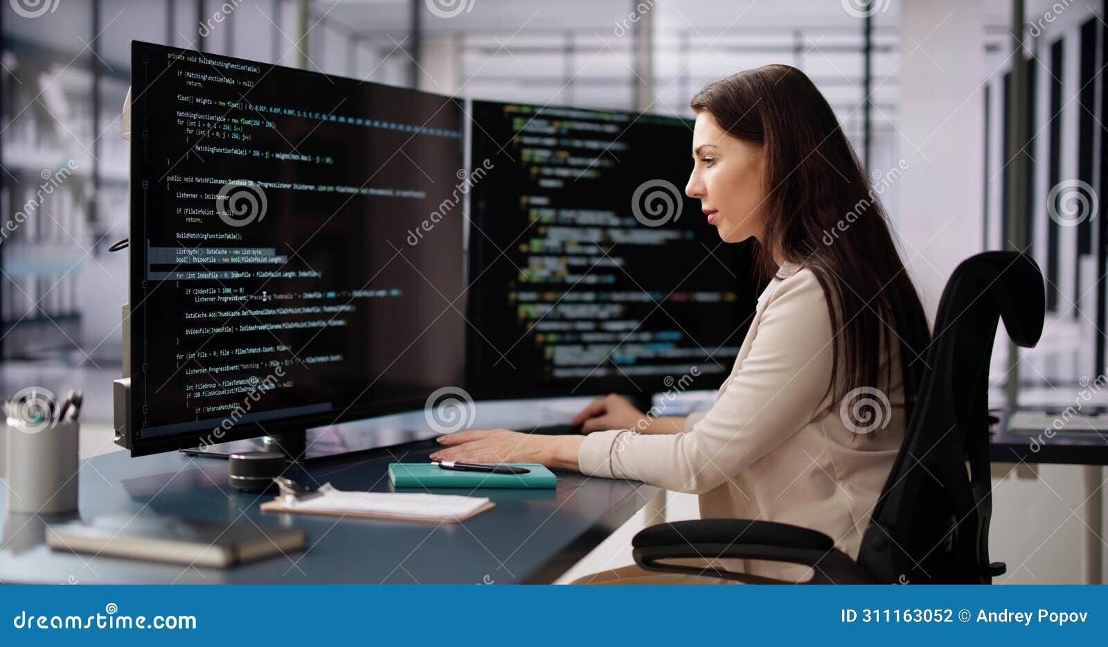 developer working on AI project